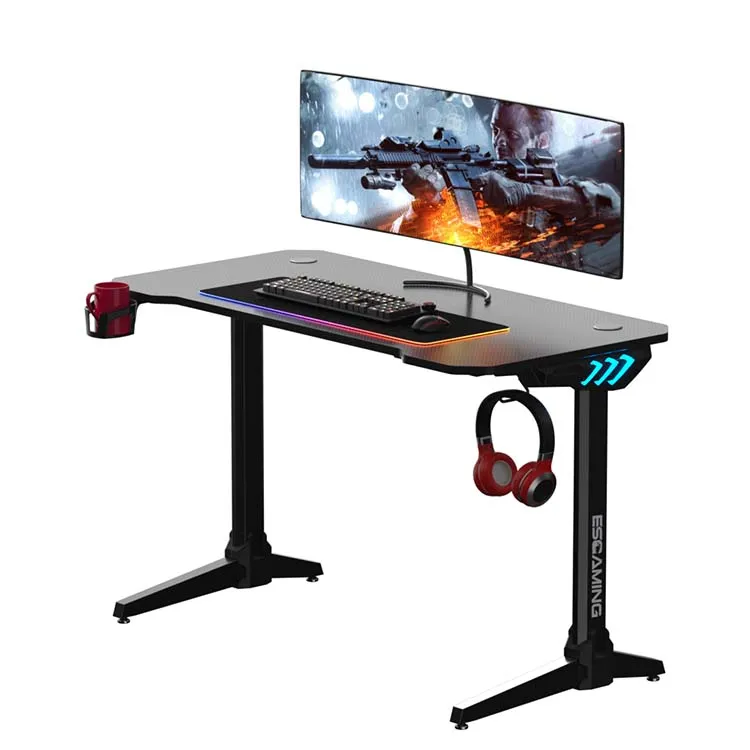 PC style Gaming desk and table with professional Gaming racing RGB light