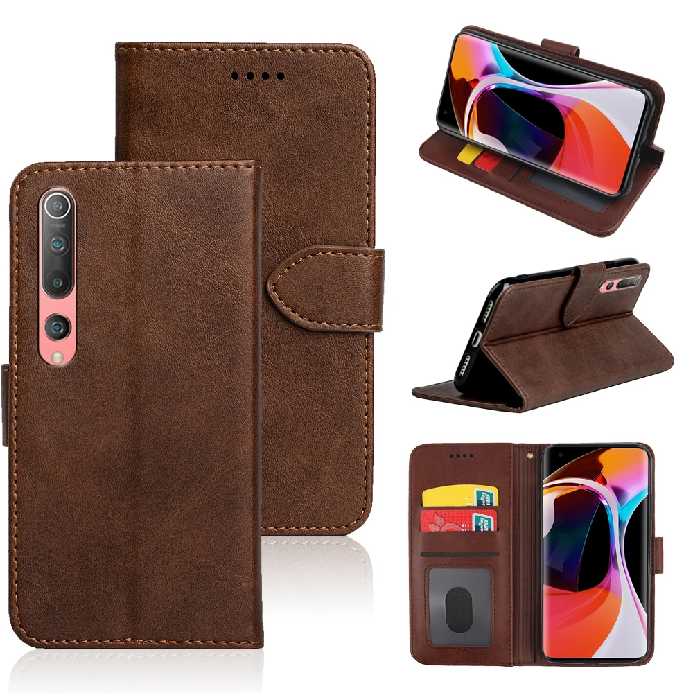  Кожаный чехол-бумажник в стиле ретро для Xiaomi Mi 10 Pro Note 9 CC9 CC9E A3 Redmi 7 Go K20 7S 8 8T