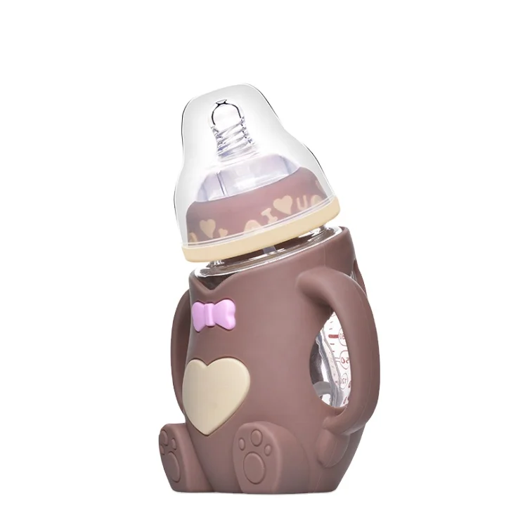 2020 PP Baby Silicone Glass Baby Bottle Feeding