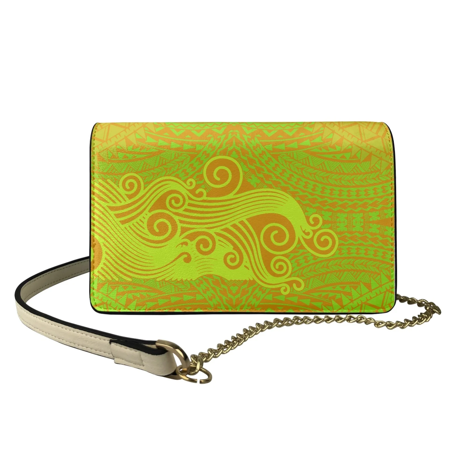 Samoa polynesian Top Quality High Quality Creative single shoulder crossbody bag women long wallet PU leather mobile phone bag