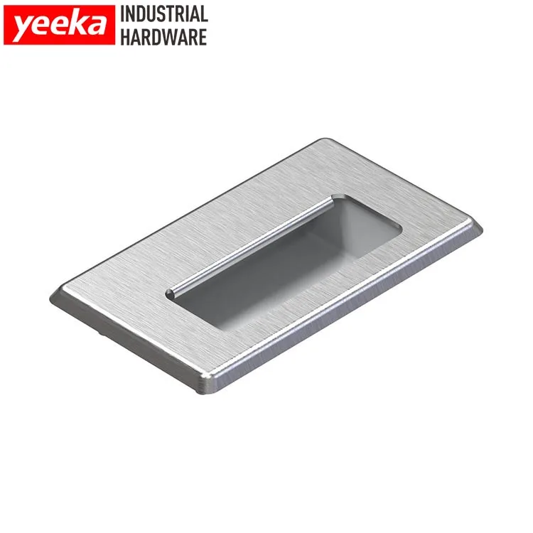 Yeeka Pocket Pull 3302-01,stainless Steel Cabinet Pull for Cabinet Folding Handle Furniture Handle & Knob Black Powder Coated