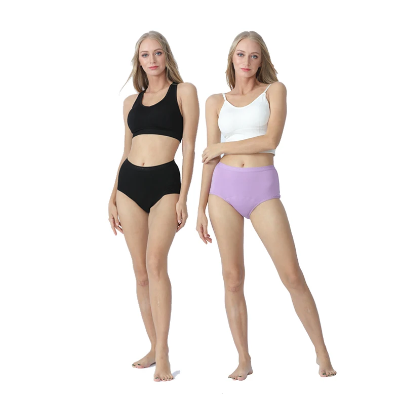 Wholesale period culotte classic panties bamboo fiber 4 Layer Leak proof apparel teens menstruation absorbent underwear