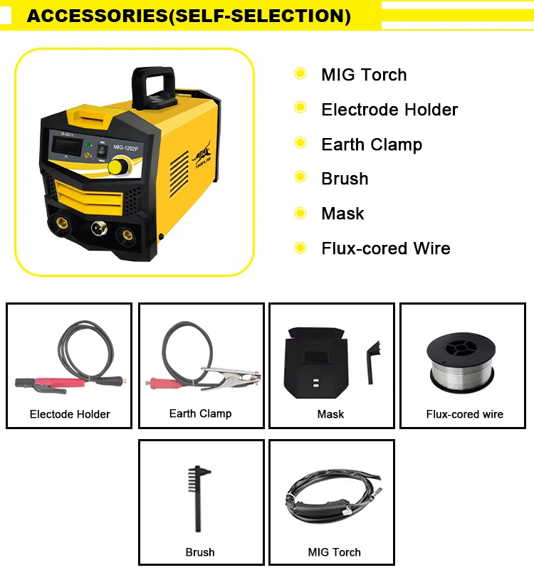 Portable Digital New Flux Gasless Mig Mma 120A Multi Function Inverter Mig Welders