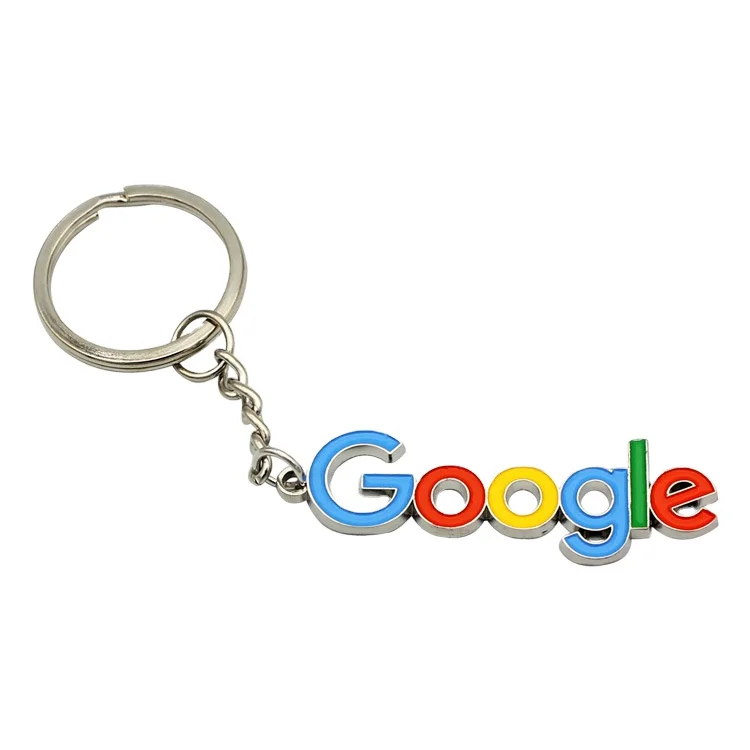 customized google design keyring custom metal keyring