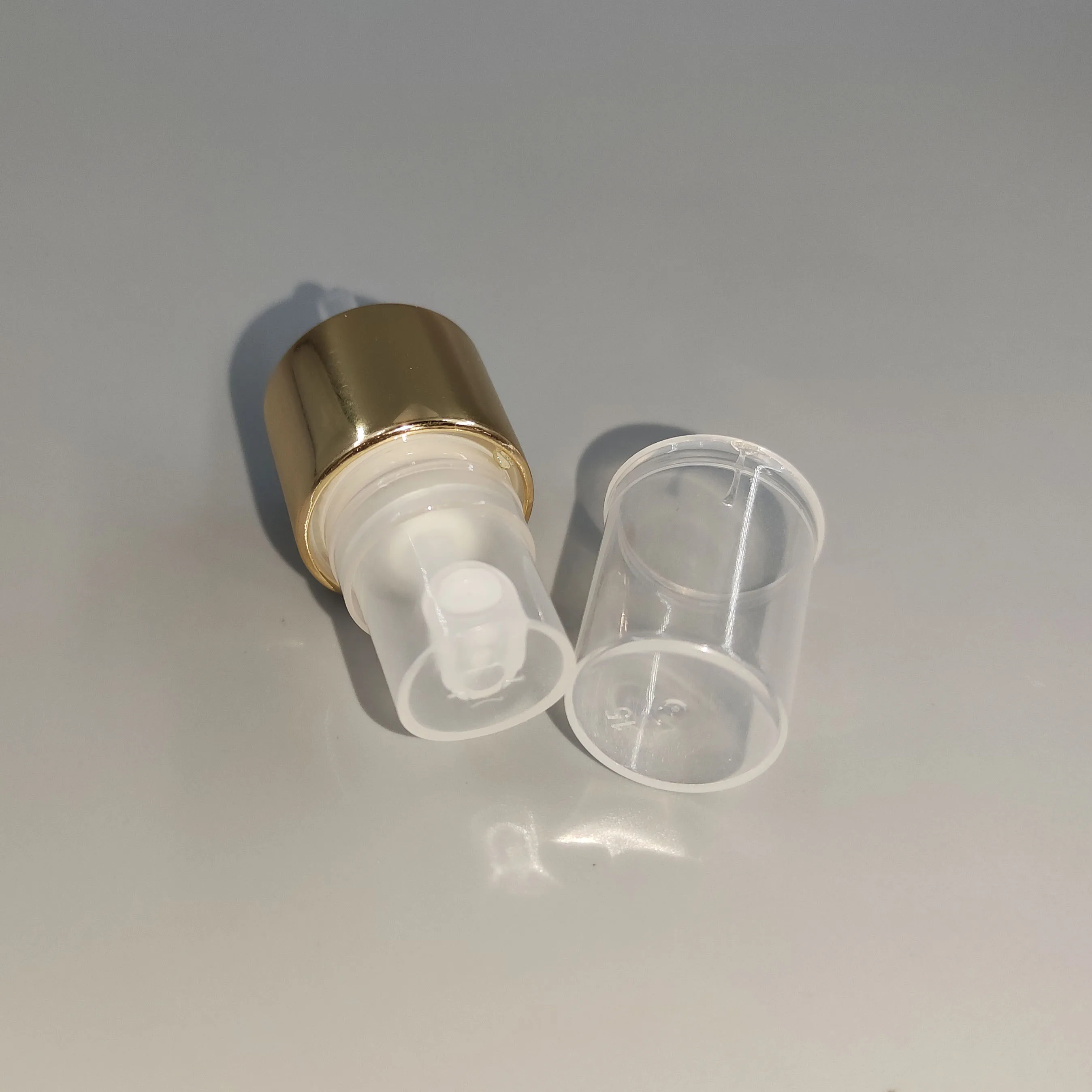 wholesale  18mm 18/410 gold sprayer metal aluminium plastic perfume sprayer pump spray caps lids for bottles