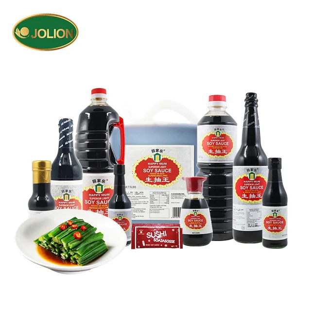 JOLION Customisable Labels Halal Raw Soy Sauce Cooking Non-gmo Kikkoman Superior Organic Light Soya Sauce