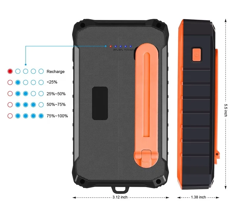  Реальный 12000mah внешний аккумулятор светодиодный фонарик блок питания поделитесь ручными ручками