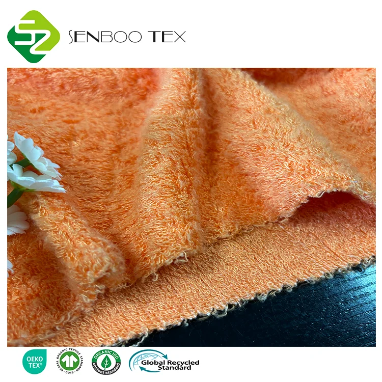 OEKOTEX 100 Certified 90% Bamboo 10% Polyester 400gsm Terry Towelling Loop Fabric Baby Sleepwear Activewear Garments Boys Girls