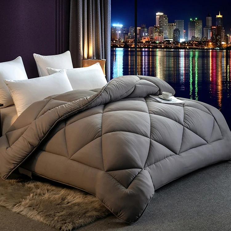 High quality winter reversible down king size bed comforter set luxury