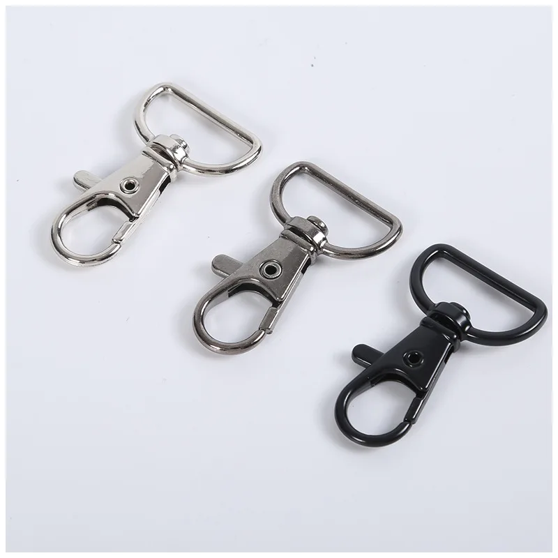 Factory Wholesale 20mm 2cm Zinc Alloy Lanyard Hook Silver Black Gold Metal Bag Buckle Hook Lanyards & Bags Accessories In Stock