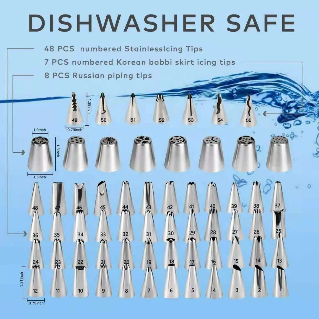 AK 137 Pcs торт проигрыватель для украшения торта набор инструментов с обледенением выпечки Сопла трубопроводов Сумки Кухонные гаджеты приготовления тортов