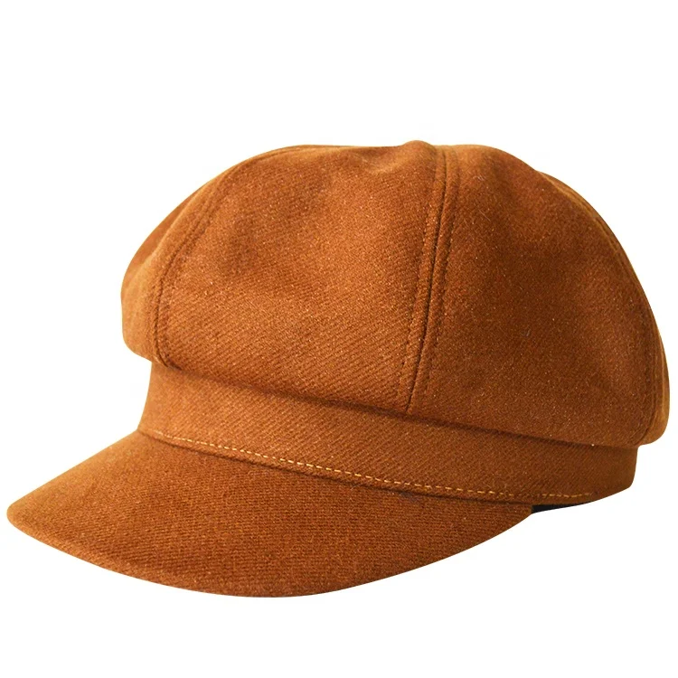 Cheap 8 Panels Outdoor Winter Beret Hat For Women Soft Octagonal Newsboy Cap Hat Stylish Beret Hats