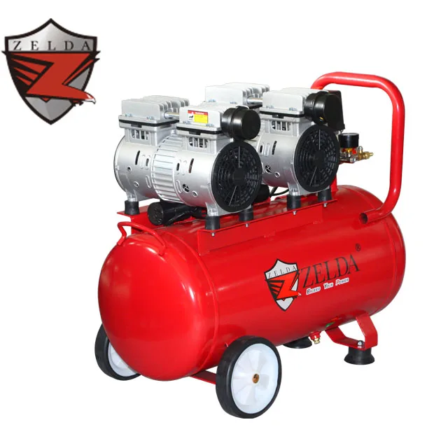 Slient portable Air Compressors 50L Capacitor low pressure Oil Free Air Compressors
