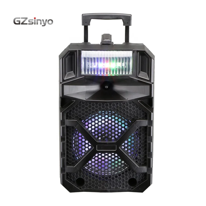 8 Inch Speaker Portable Mini blututh Speaker DJ Speaker System Subwoofer Sound Box With LED Light