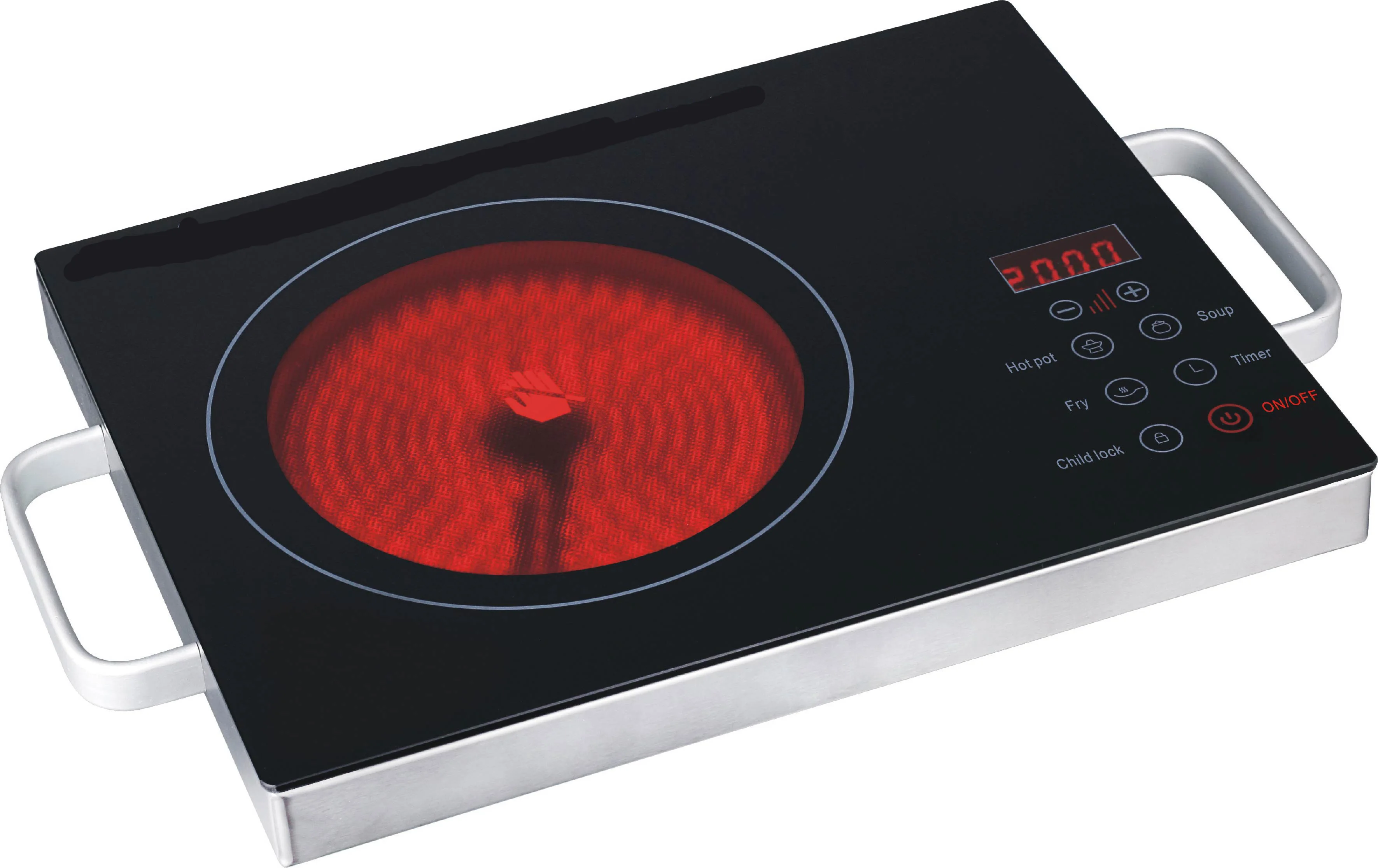 Touch sensor and digital control electric infrared ceramic induction hob cooker cooktop hot plate burner for home cooking use