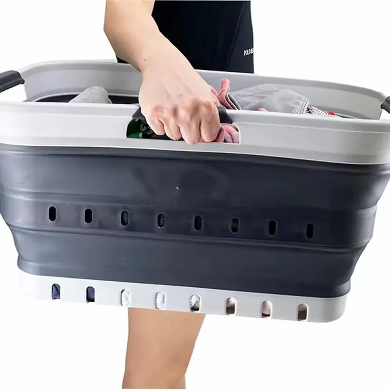 ASSMILE Plastic Pop Up Laundry Basket Portable Cloth Hamper for Laundry Large Wash Basket Earth-friendly