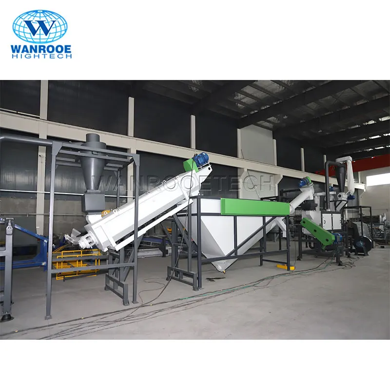 100-3000kg/h Plastic Recycling Line PET Flakes Bottle Washing Line