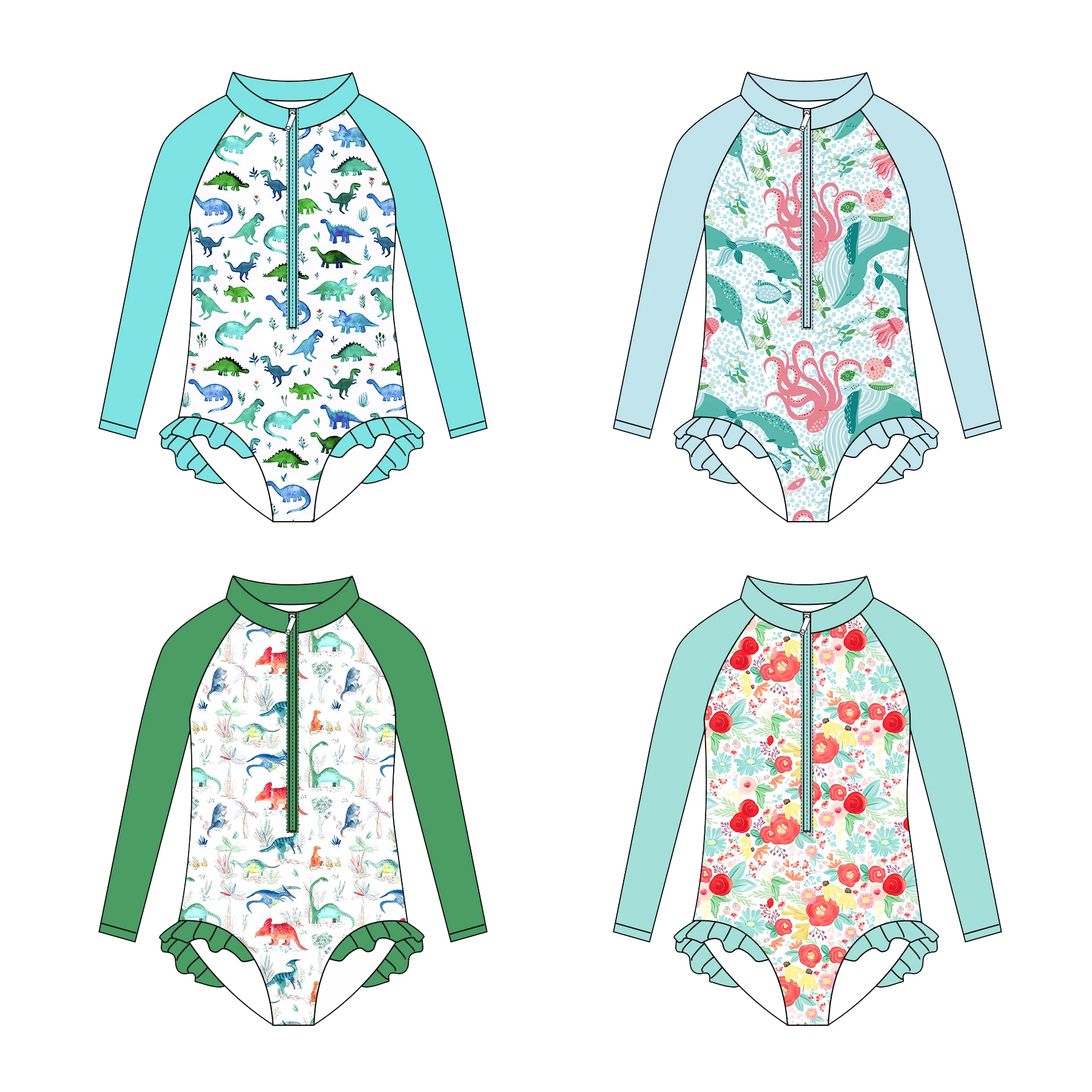 2024 popular Girls childrenswimwear kids bathing suits pretty girls  swimsuits