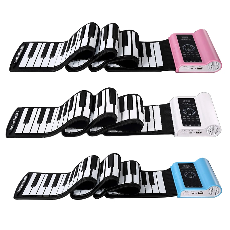 Flexible 88 Keys Keyboard Digital Piano Musical Instrument Foldable Piano Kids