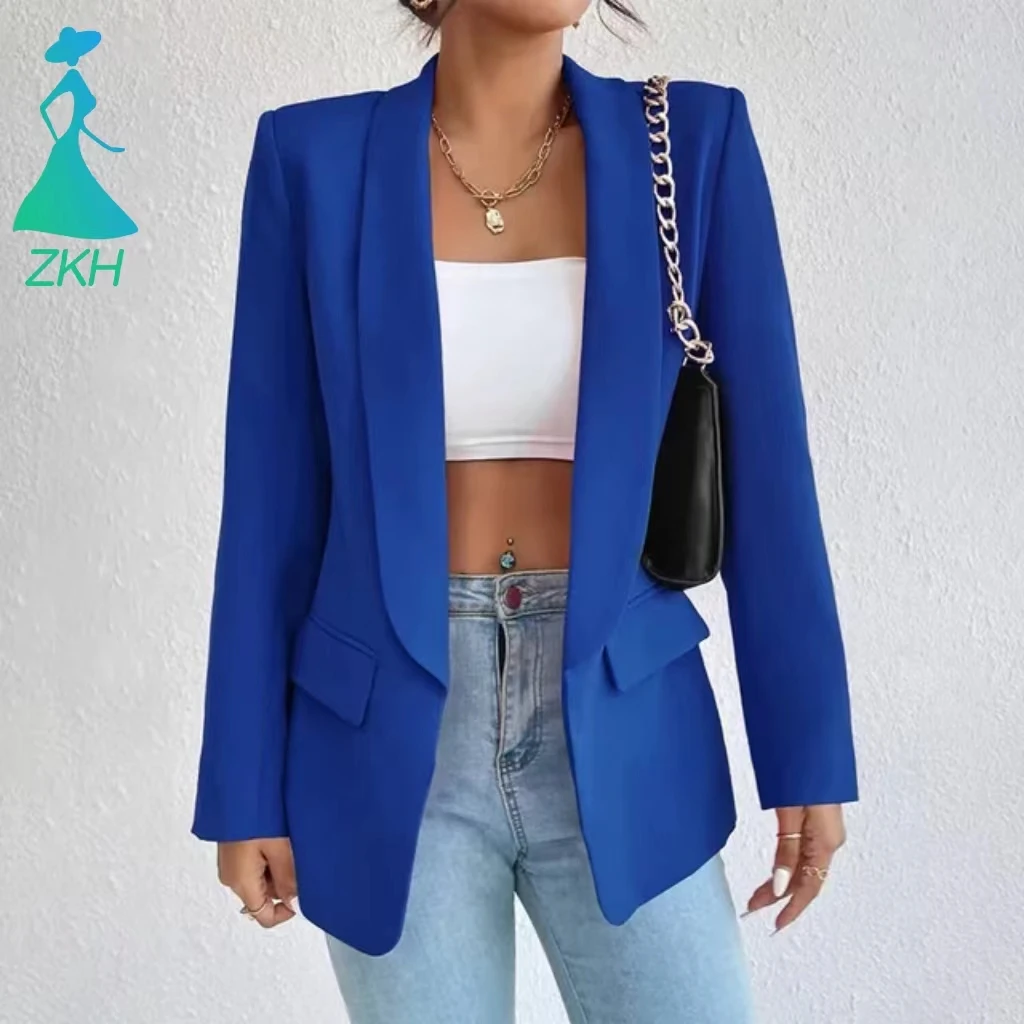 Wholesale candy color slim blazer jacket women office casual coat