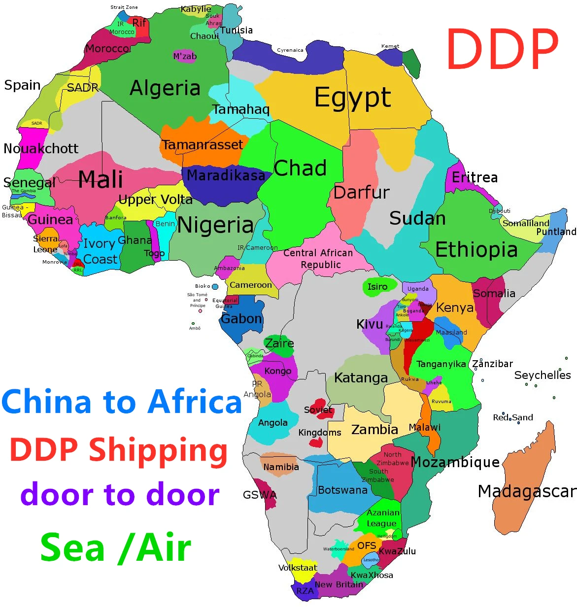 China forwarding agents to South Africa Sea/Air Freight DDP shipping Flight freight to South Africa