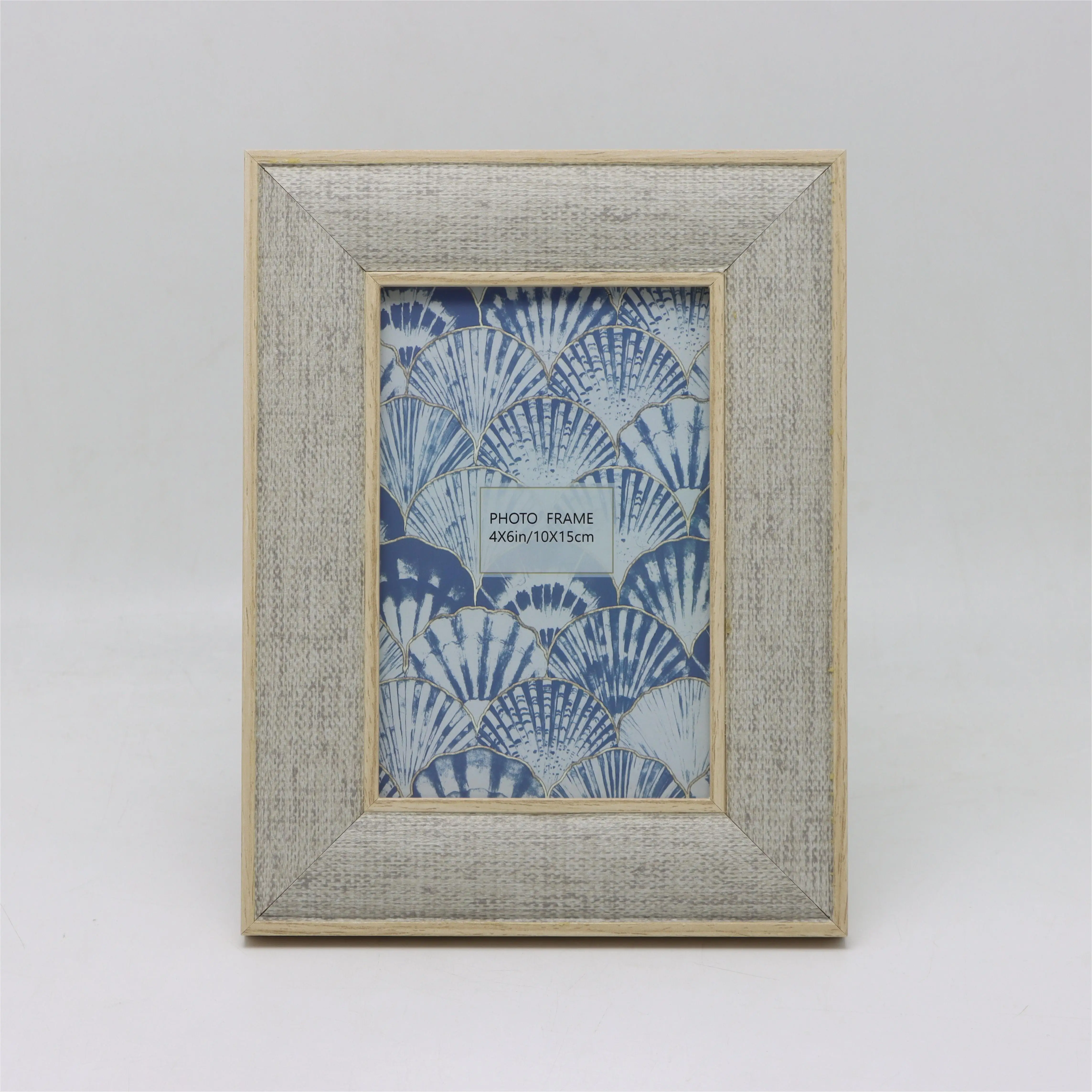 Wholesale Customized Size photo frame 5*7 inch PVC Fabric effect Picture Frame For Wall or Tabletop