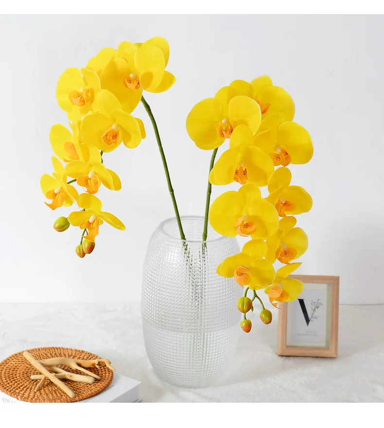 Natural real Touch Latex Home Decoration Moth Orchid fake orchid for decorative flowers artificial moth orchid