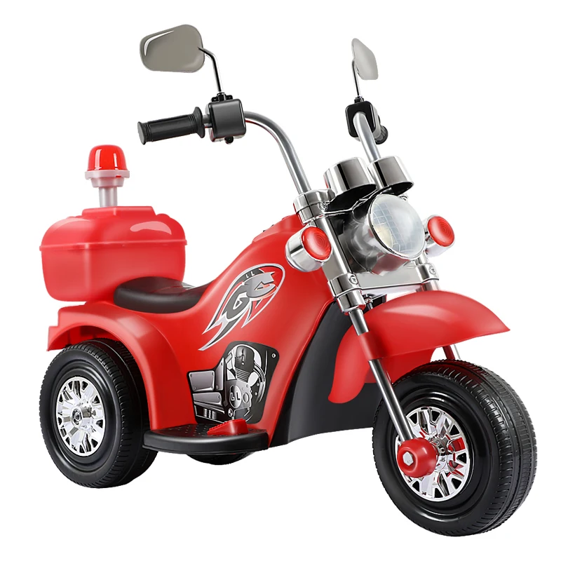 Children electric motorcycle tricycle boy and girl baby buggy children can ride in charging toy car