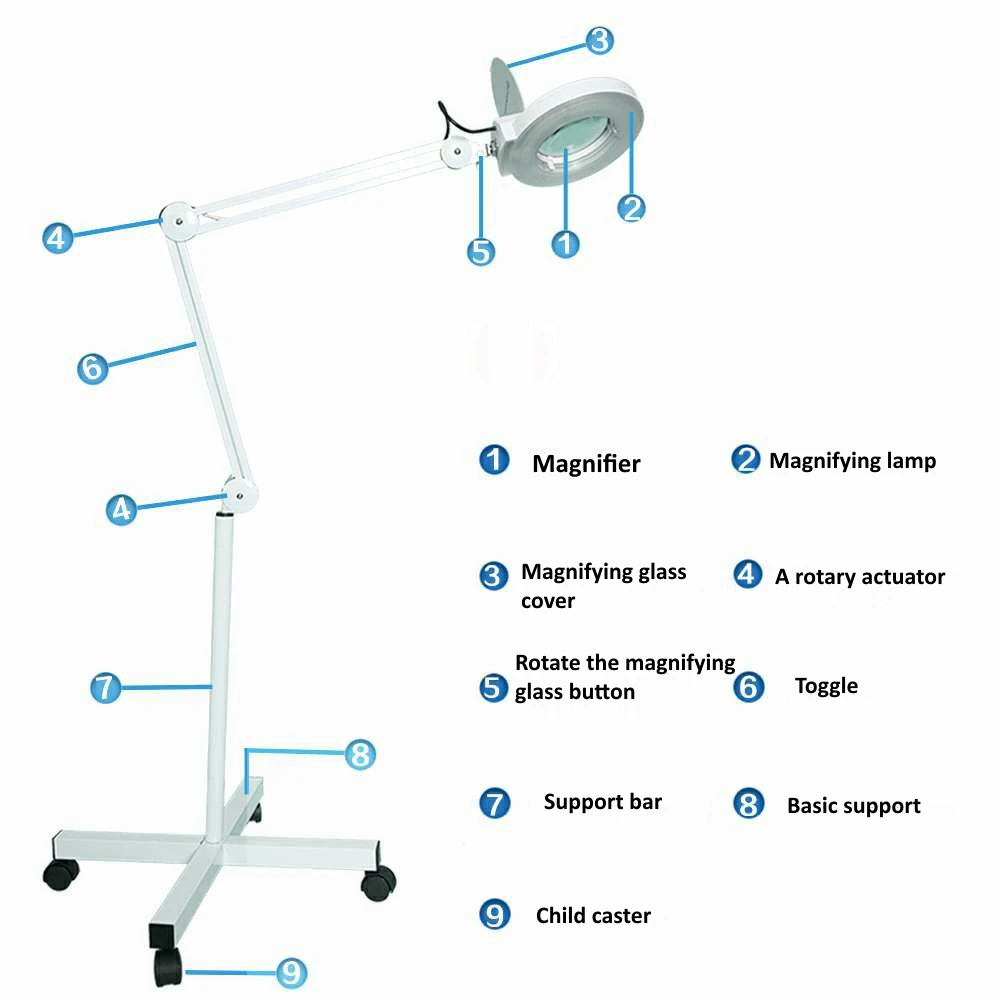 Hot Sell Cosmetic Lamp X8 Magnifier For Beauty Salon Magnifying Glass Led Lamp Equipment for Beauty
