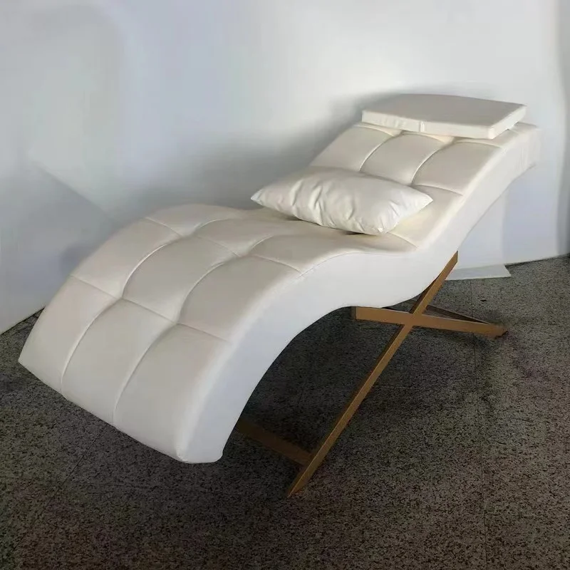 Modern stainless steel foldable spa beauty salon curve lash facial massage bed