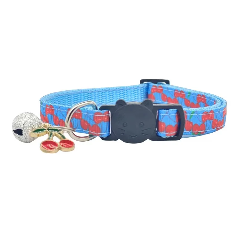 Hot cat collar bell fruit pendant cat collar anti-choking buckle pet collar
