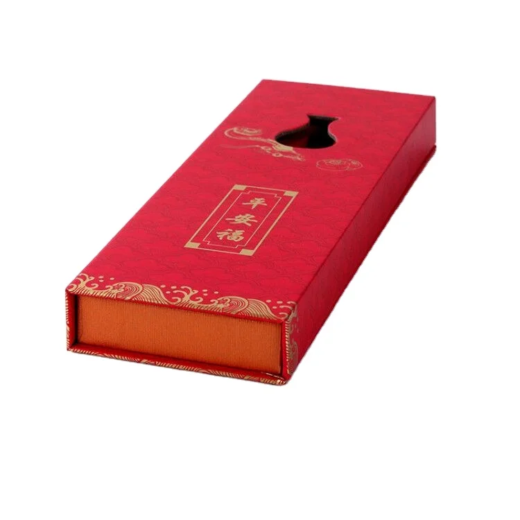 China Wholesale New Arrival Red rigid cardboard Jewelry Box Ring Earrings Pendant Necklace Box Jewelry Packaging