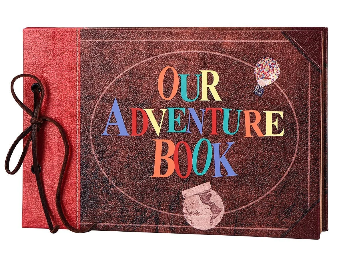 Our Adventure Book Scrapbook, Vintage Photo Album,  PU Leather Cover, 11.6 x 7.5 inches, 60 Pages