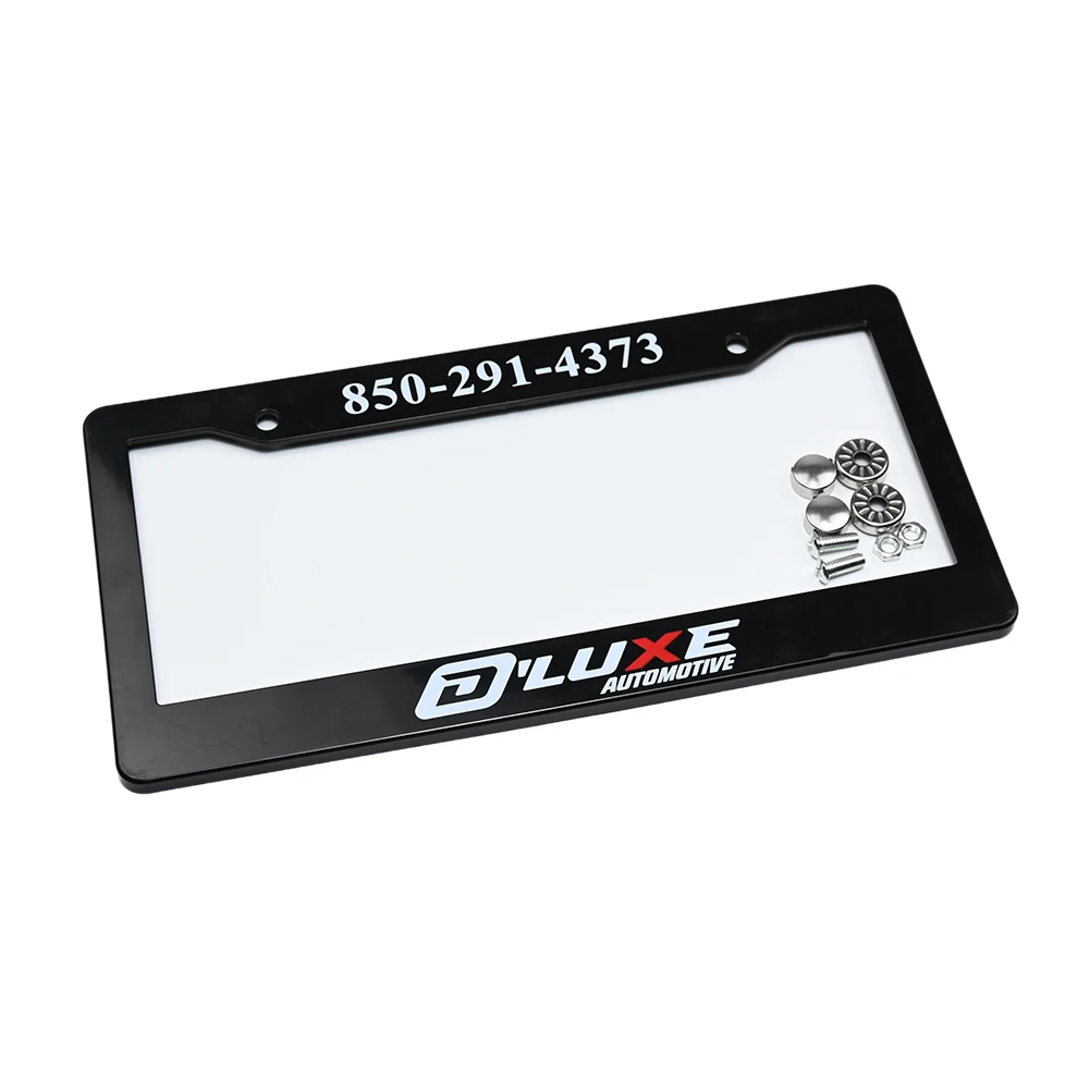 Custom Wholesale Chap Price Number Plate Holder Plastic Sublimation Blank License Plate Frame For Standard Us Size