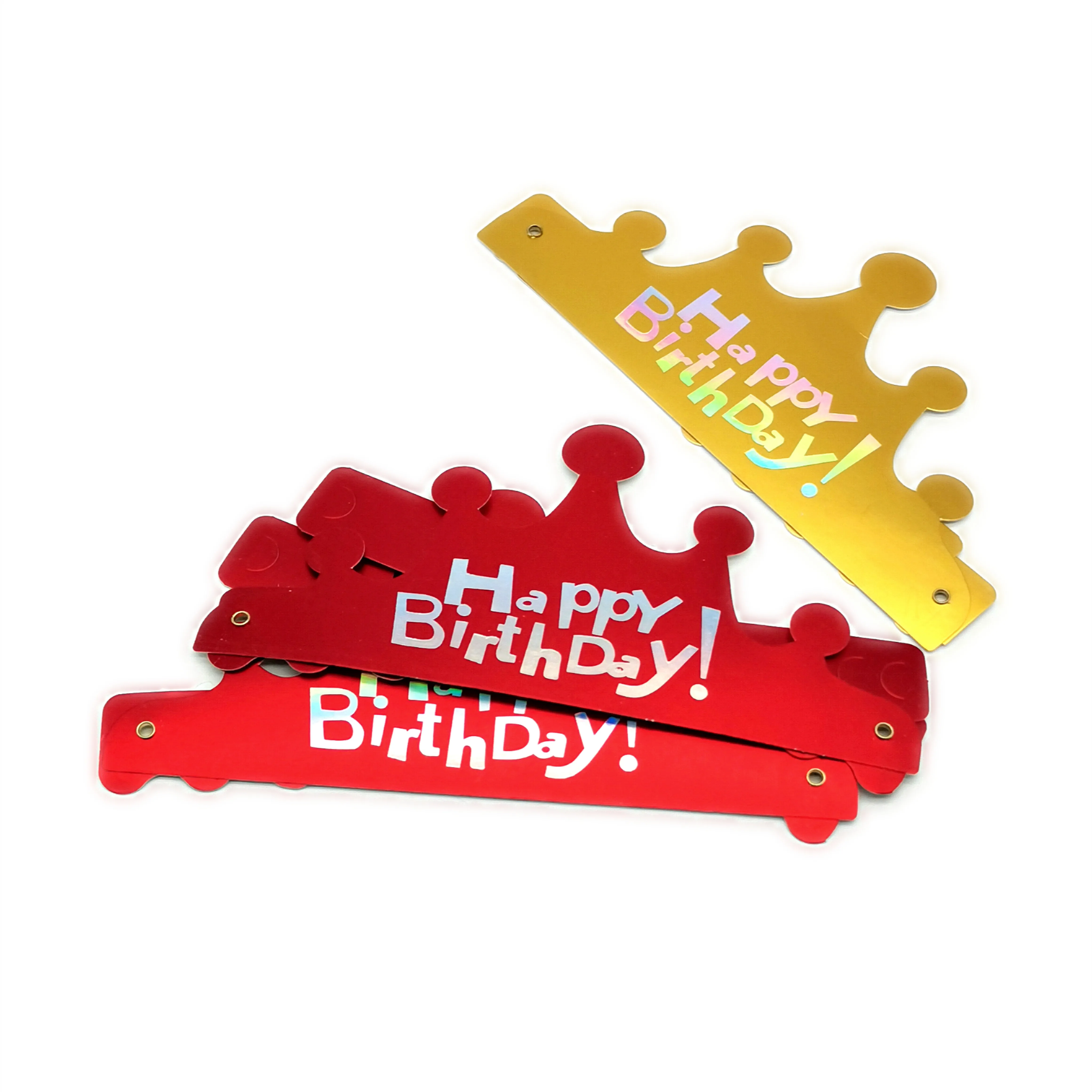 Wholesale Custom Golden King Crowns Gold Foil Paper Party hats for Birthday Celebration Photo Props