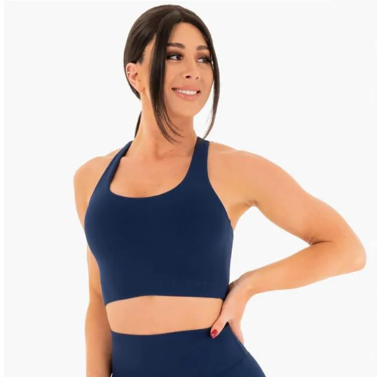 Fashion Solid Color I-shaped Sports Bra Comfortable Sim Gym Sports Bra For Women