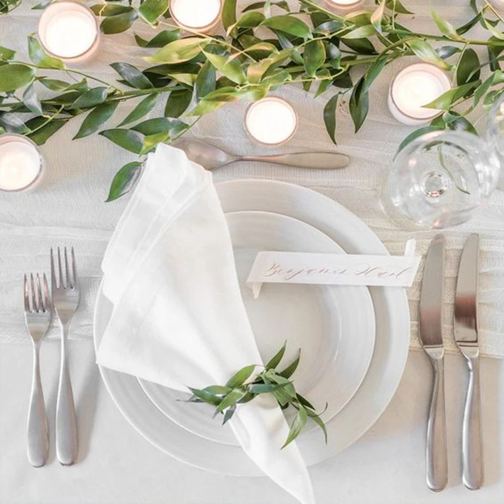 Wholesale decorative polyester napkins lilac boho style cotton napkins for wedding