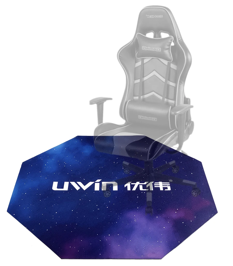 High Quality Home Gaming PVC Rubber Chair Mat With Lip for Carpet Hardwood