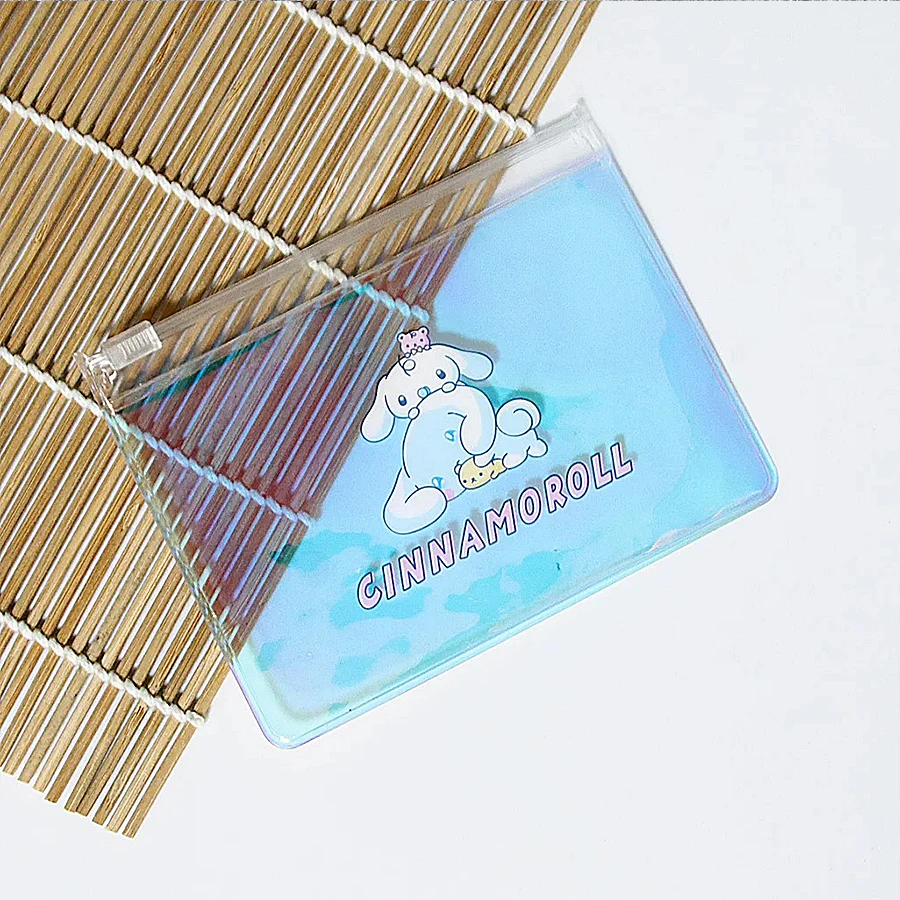 Biodegradable Plastic Bracelet Jewellery Ring Packaging Pouch Bag Holographic Pvc Zipper Bags With Cartoon Pattern