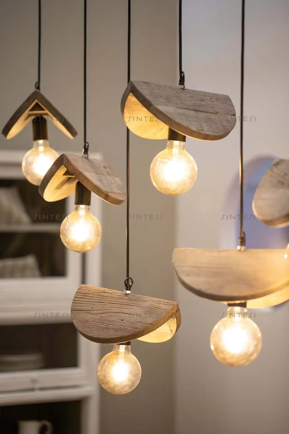 Arts and crafts style natural furniture lamp light wood lamp living room lamps