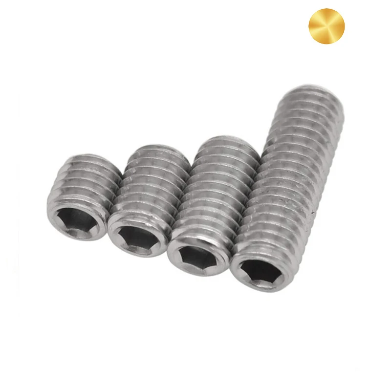 DIN913 M1.6 M2 M2.5 M3 M4 M5 M6 M8 M10 x 14mm M12 M16 Stainless Steel Flat Point Hex Socket Grub Set Screw 14mm 90mm