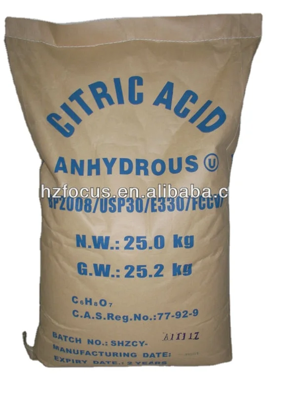 Высокое качество хорошая цена лимонная кислота моногидрат/лимонная безводная/цитрат натрия