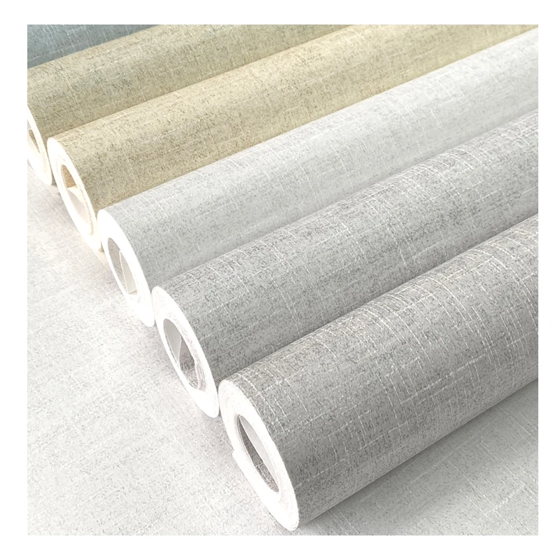 Factory Wholesale Cloth Pattern Non-woven Wallpaper Living Room Bedroom Wall Decorative Wallpaper Hotel Office Wallpaper rolls