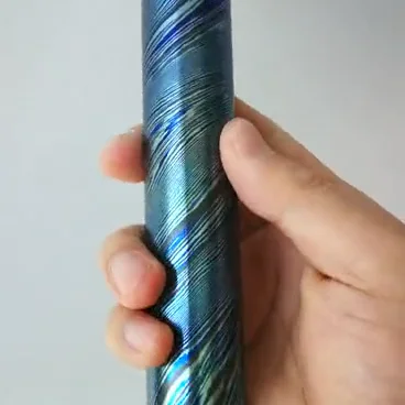 
Mokume gane Ti/Zr damascus bar Zirconium timascus mokuti bar Rod stock damascus price per kg 