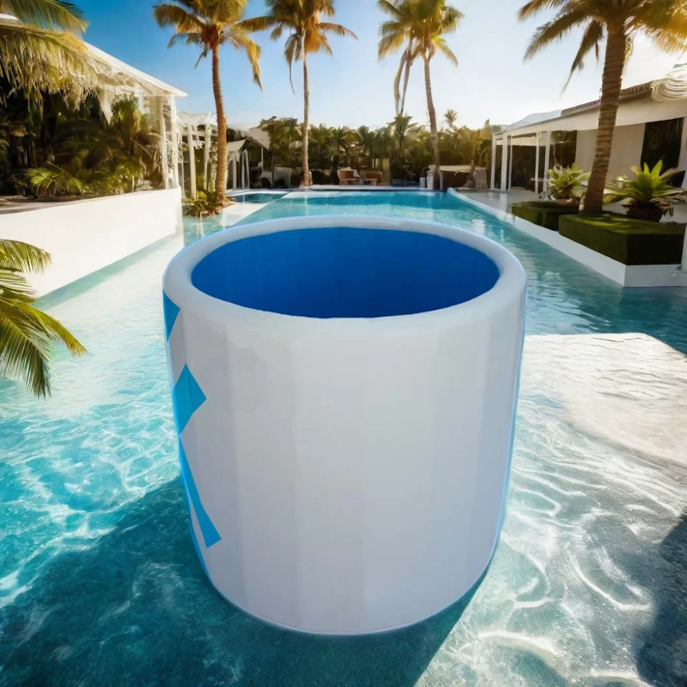 high quality wholesale custom ice bath tub inflatable PVC drop stitch pool portable inflatable tub for fitness recovery