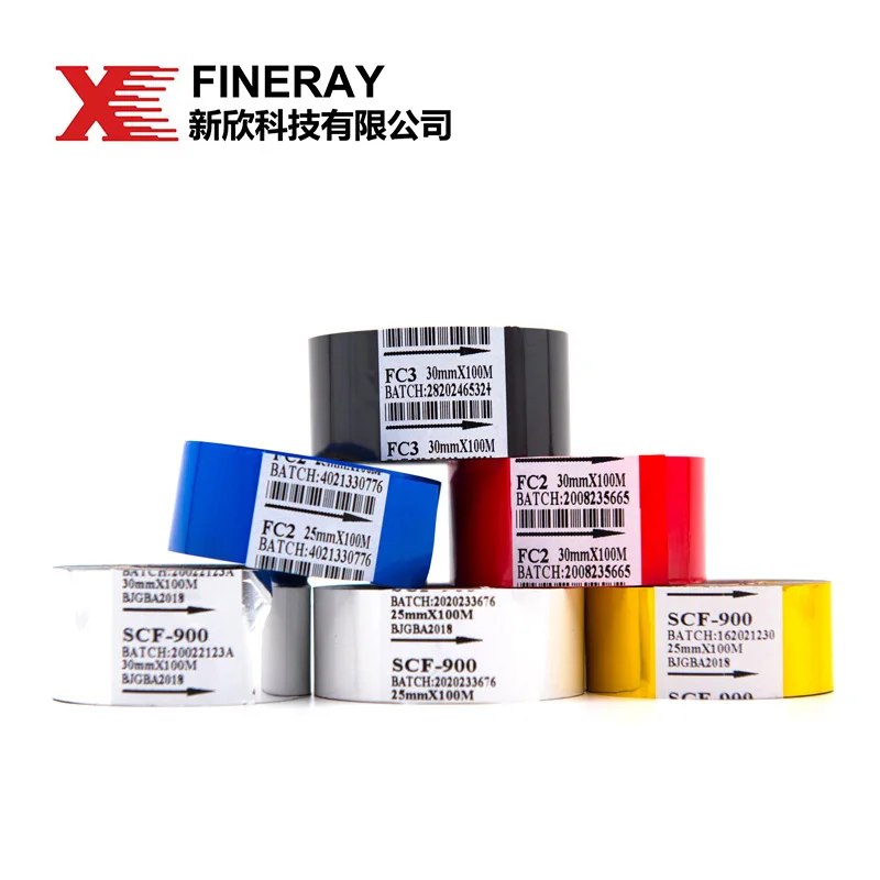 Fineray Brand FC3 30mm*100m Type Best Seller Hot Coding Foil Hot Stamping Coding Ribbon