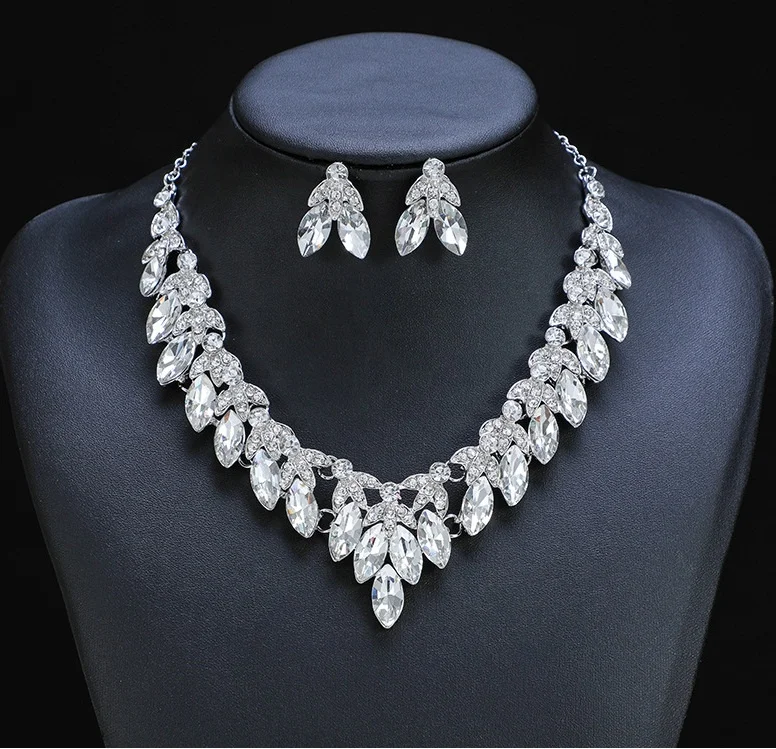 2023 Coral Beads Rhinestone Diamond Copper Ally Jewelry Sets Gold Elegant Necklace Earrings Bridal Wedding African Jewelry Sets