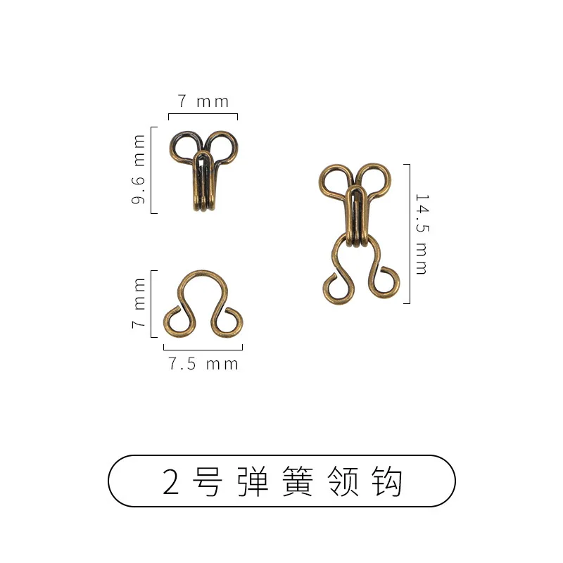 Custom Popular Design Silver Color Adjustable Copper Brass Metal Pants Trouser Hook And Bar