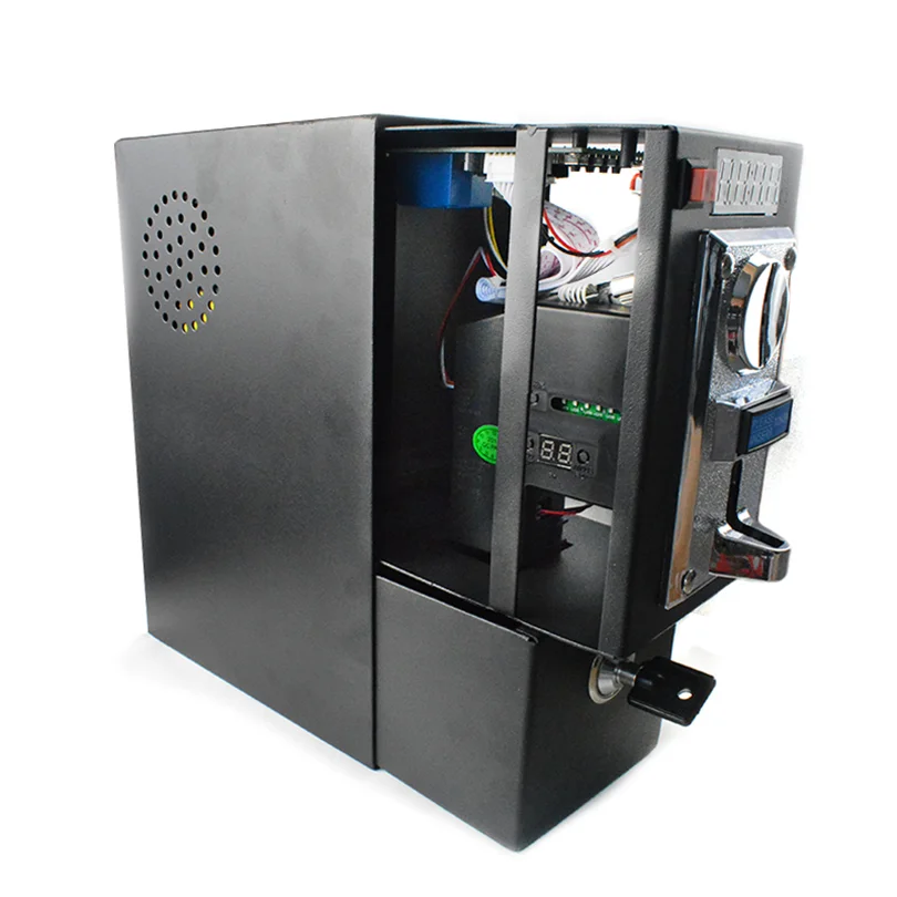 coin timer control box with multi coin acceptor for machines