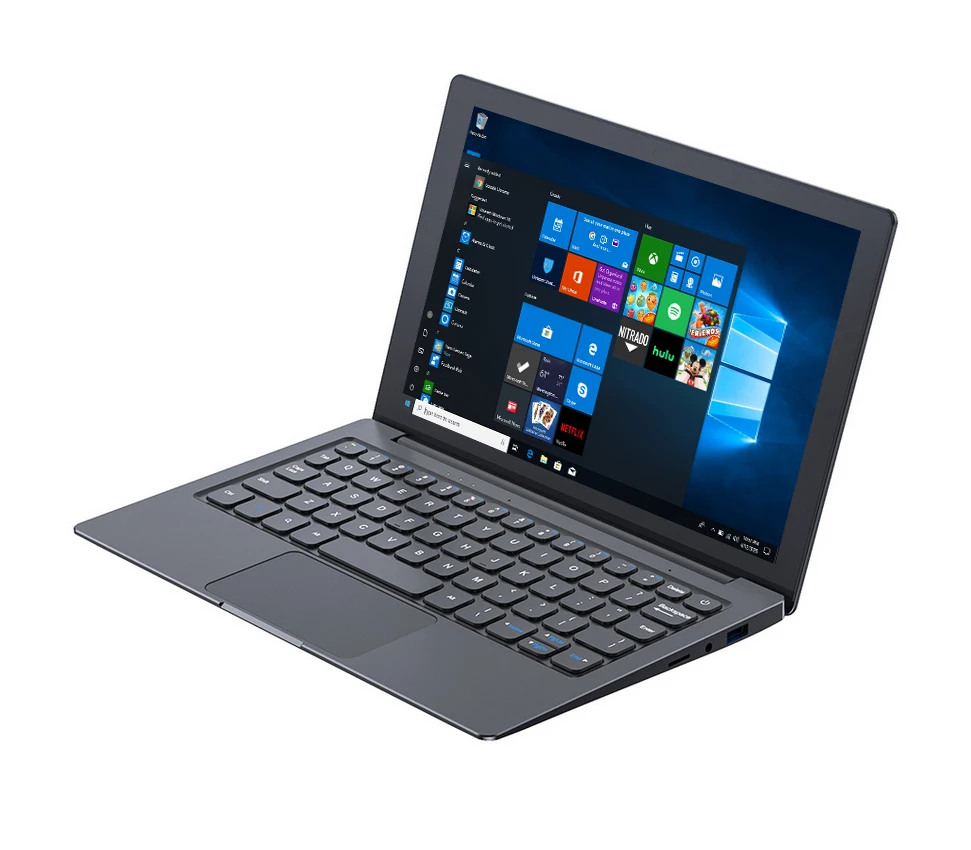 New Ultra Thin 10.1Inch Mini PC Notebook Intel Quad Core Celeron 6GB 128GB Win10 Laptop Computer for Business Gray